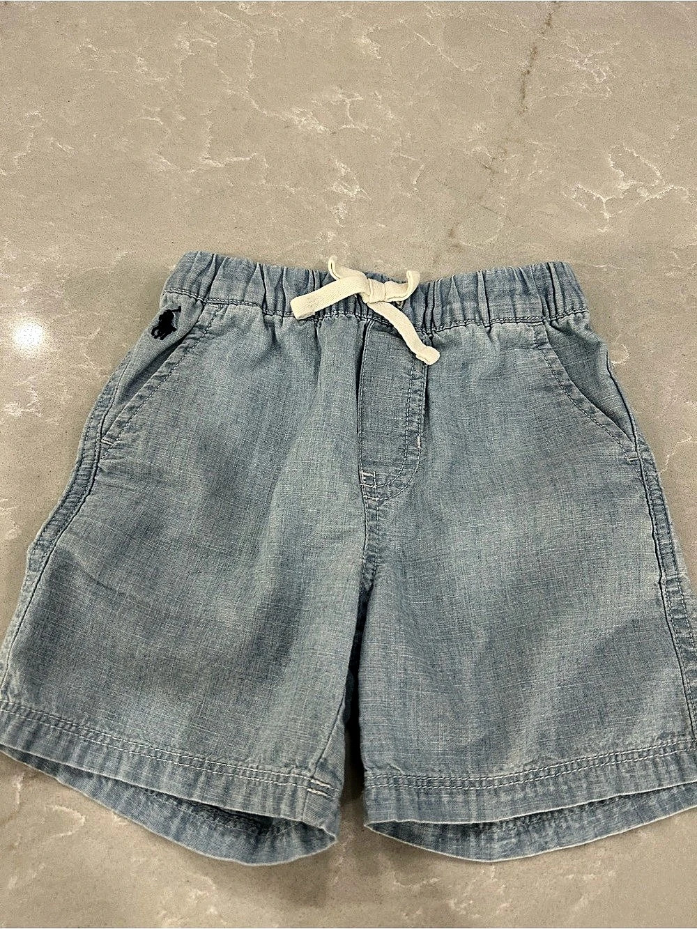 LIKE NEW! Ralph Lauren Toddler 24M Blue Chambray Shorts.